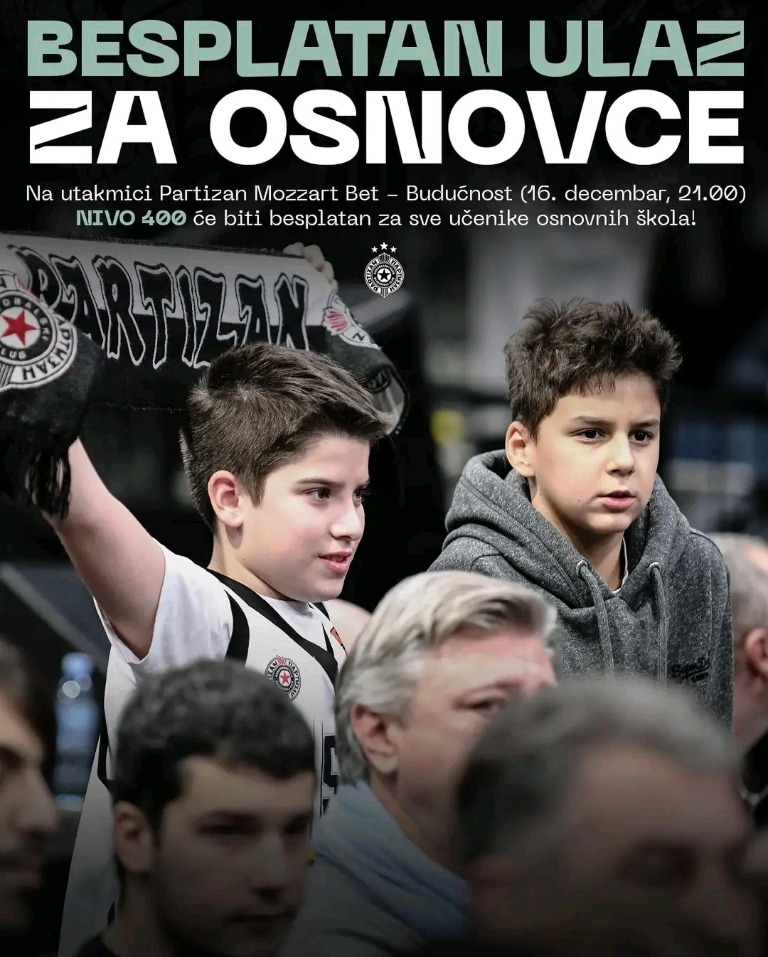 Besplatan ulaz za osnovce i protiv Budućnosti (FOTO)